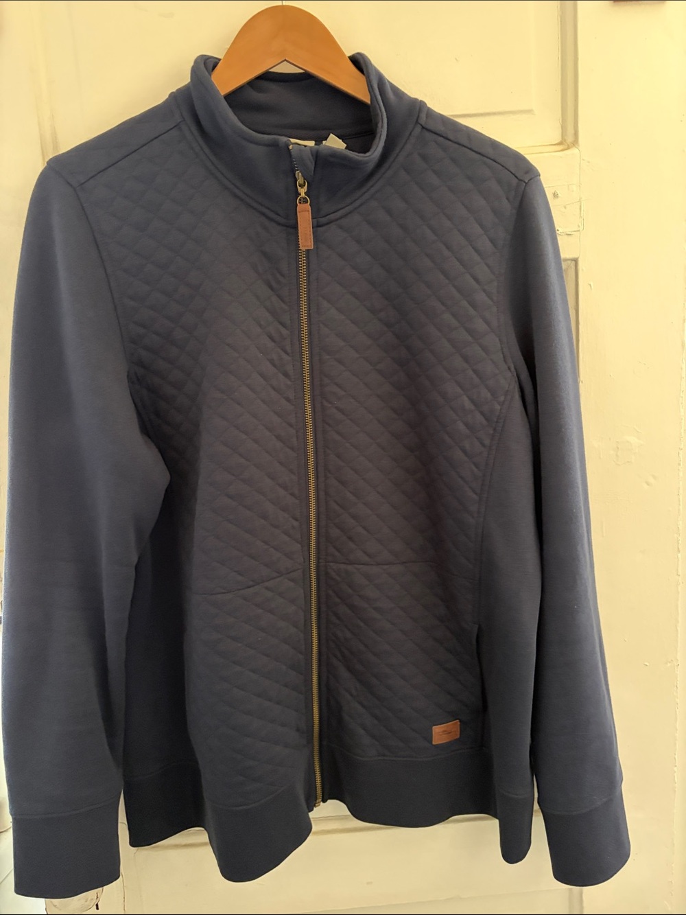 L.L. Bean Quilted Navy Lightweight Full-Zip Jacket